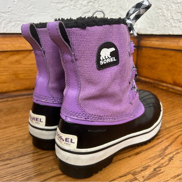 Sorel | Tivoli Mid Purple Lace Up Winter Boots Size 6 - Picture 4 of 15